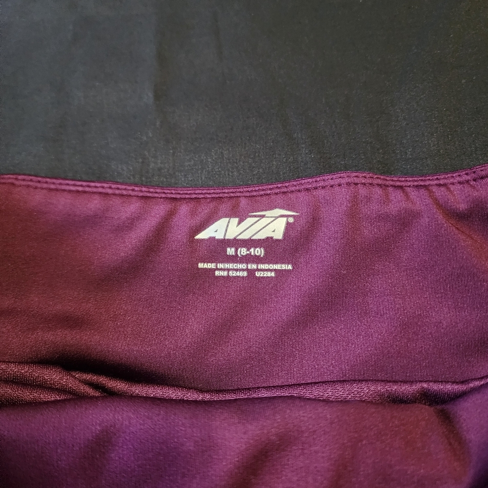 AVIA Athletic Shorts | Running Gym Workout Activewear Purple | Womens Size M 8-1 - Picture 2 of 5